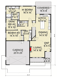 Plan 280017jwd Traditional 4 Bedroom Home Plan With Den And Rec Room House Plans Rec Room Floor Plans