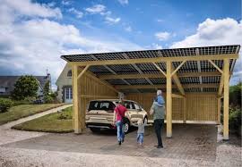 Accessoires pour carport et abri voiture. Abri Solaire Le Carport Bois Pour 1 2 Ou 3 Voitures Terre Solaire