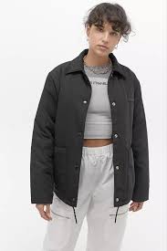 Iets Frans Padded Coach Jacket In 2020 Denim Jacket Women Denim Women Black Denim Jacket
