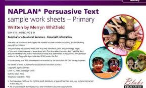 Victorian naplan writing marker information. Naplan Writing Stimulus Persuasive Articles