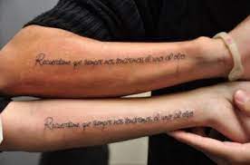 The couple tattoo design below looks quiet versatile with the numerous features incorporated in the design blending quiet well. Couple Tattoos Quotes Quotesgram