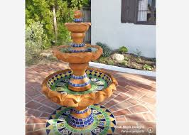 It's certain to draw attention with its unique concrete lc2 garden terrace fountain. Pool Fountain Fireplace Talavera Tile Img 2746 Cobalto Tiles Flickr