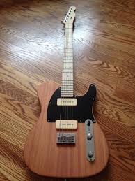 Custom Warmoth Telecaster With P90s Mahogany Body With