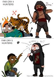 Far Cry Hunters 4 Vs 5 Far Cry 5 Game Funny Games Far Cry Game