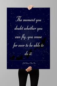 J M Barrie Quote Peter Pan Quote Instant Download Printable Wall Art The Moment You Doubt Q Peter Pan Quotes Printable Wall Art Disney Canvas Paintings