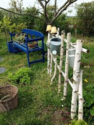 Gartenecke Mit Birkenzaun Gartenecke Garten Garten Ideen