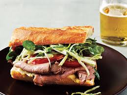 Roast beef sandwiches never last long at a party, especially if you dollop them with mayo, mustard, horseradish and pickled giardiniera relish. Roast Beef Sandwich