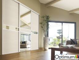 Portes De Placard Optimum Decor Zebrano Clair Et Miroir Argent Porte Placard Placard Porte Placard Coulissante