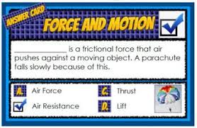 Force And Motion Question Cards Definitions Pdf File 50 Cards Science Education Force And Motion Question Cards Motion