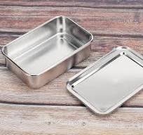 Fdit 6 Inch 304 Stainless Steel Cleaning Box with Lid, Medical Instrument  Storage Tray Organizer for Hospital Clinic Dental Use