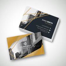 Independent broker business card template. Black Modern Template Business Card Design Vector Free Download