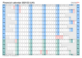 Financial Calendars 2021 22 Uk In Microsoft Word Format