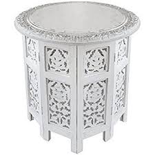More 149, 2nd floor, amrapali marg, rathore nagar, vaishali nagar, jaipur, rajasthan, india. Amazonsmile Cotton Craft Jaipur Solid Wood Handcrafted Carved Folding Accent Coffee Table Antique Whi Coffee Table Wood Coffee Table White Side Table Wood