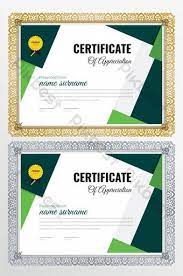 Download template sertifikat gratis format psd jpg dan doc &mldr; Desain Sertifikat Pendidikan Warna Hijau Sederhana Templat Ai Unduhan Gratis Pikbest Education Certificate Certificate Design Certificate Of Appreciation