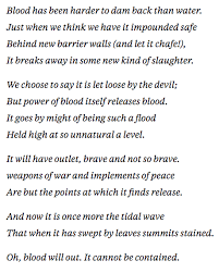 Maybe you would like to learn more about one of these? Kim Renfro On Twitter Oh Blood Will Out It Cannot Be Contained This Is The Last Line In Robert Frost S 1928 Poem The Flood Https T Co 2klwf3kdl8 Https T Co Kznbuedlk6