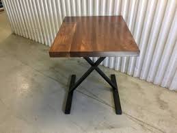 Tavolo Ristorante X Frame Bistro Con Noce Nera Cenere Top Etsy Restaurant Table Tops Restaurant Tables Metal Dining Table