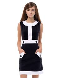 Marmalade Retro 60s Mod Two Tone A Line Dress In Black White 60s Mod Fashion Mod Fashion Modern 60s Fashion