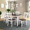 Dark hazelnut finish 100% polyester upholstered tan seats a great addition to the karven dining table. Roundhill Furniture Karven 9 Piece Solid Wood Dining Set With Table And 8 Chairs Farmhouse Goals