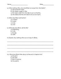 Hatchet Chapter 9 Quick Quiz By Teacher Chip S School Store Tpt