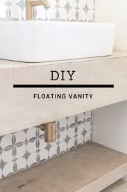 Diy Floating Bathroom Vanity Tutorial Wooden Modern Farmhouse Vanity Wall Mounted Sink Ideas For Floating Bathroom Vanities Diy Bathroom Vanity Diy Bathroom
