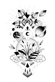 Violette Chabanon Artiste Tatoueuse Tattoo Tatouage Illustration Bleu Noir Paris Salon Dessins Noir Dot Idees De Tatouages Illustration Bleues Tatouage Planete