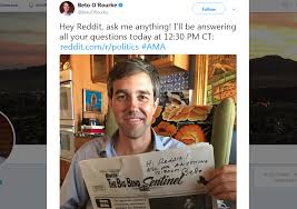 Beto o'rourke entered the 2020 field, the rock star turned businessman turned politician had the benefit of name recognition. Beto O Rourke Ted Cruz Challenger Answers Questions On Reddit Houstonchronicle Com