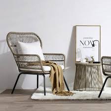 Nuu Garden 3 Piece Wicker Patio Conversation Set With Beige Cushions Srd003 01 The Home Depot In 2020 Conversation Set Patio Wicker Patio Set Outdoor Lounge Furniture
