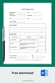 May 23, 2018 · a form of company intro. Travel Request Form Travel Request Template Leave Board