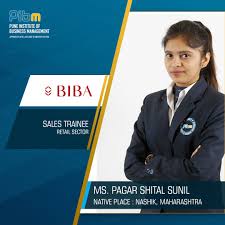 Pibm Congratulates Ms Shital Pagar For Getting Placed At Biba As A Sales Trainee We Cognize And Admire Her Asto Business Management Good For Her Native Place
