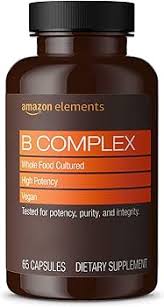 Amazon Elements Men's One Daily Multivitamin (65 Tablets) and Amazon  Elements B Complex (65 Capsules) : Health & Household