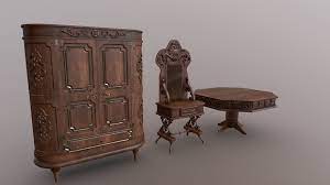 Vintage Furniture Pack Kitbash Parts By Justnk Vintage Furniture Vintage Furniture