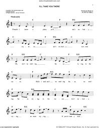 Singers I Ll Take You There Sheet Music Fake Book Pdf