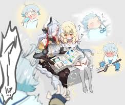 lumine, shenhe, and chongyun (genshin impact) drawn by galibo | Danbooru