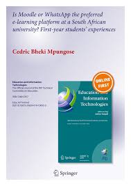 Looking for the best exciting tips in the web? Pdf Is Moodle Or Whatsapp The Preferred E Learning Platform At A South African University First Year Students Experiences