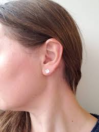 Silver SQUARE STUDS Earrings