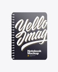 Download Spring Notebook Mockup In Stationery Mockups On Yellow Images Object Mockups PSD Mockup Templates