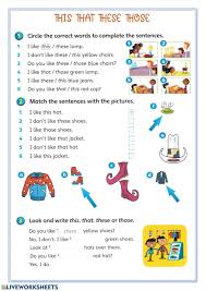Demonstrative Pronouns Online Worksheet For 3 You Can Do The Exercises Online Or Downlo In 2020 Demonstrative Pronouns English As A Second Language Pronoun Activities