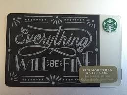 Maybe you would like to learn more about one of these? 2014 Starbucks Everything Will Be Fine Gift Card 6103 No Value Ebay Starbucks Card Starbucks Gift Card Walmart Gift Cards