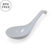 Melamine Large White Renge Ramen Spoon 6.5" Length