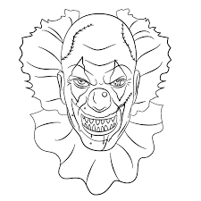 Clown Mask Coloring Page