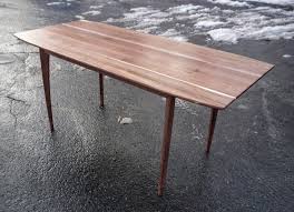Constructed from solid rubberwood, plywood, and mdf wood. Buy Custom Mid Century Modern Solid Walnut Dining Table Made To Order From Elle Design Inc Custommade Com