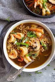 This Easy Shrimp Ramen Soup Is So Much Better Than That Packet Of Noodles Packed With Vegetables Sh Shrimp Ramen Ramen Noodle Recipes Soup Shrimp Ramen Soup