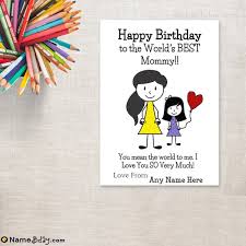 This fun daughter card is great for birthday or any occasion. Birthday Card For Mom From Daughter With Name