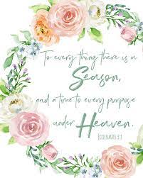 Free Spring Printable Ecclesiastes 3 1 Ecclesiastes Spring Scripture Spring Printables