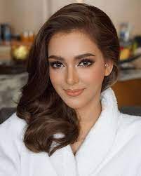 40 Perfect Look Summer Wedding Makeup Ideas Makeup Weddingmakeup Frisur Hochzeit Braune Augen Makeup Haar Styling