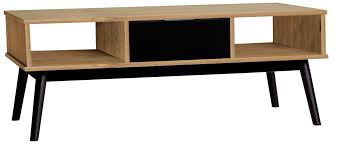 Table Basse Lucia Noir Et Bois Cire But Salon Decoration Scandinave Interieur Table Basse Table Basse Bois Meuble Table Basse