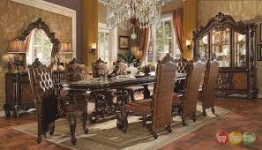 Dining sets are available in all shapes sizes heights and materials and typically include the table and at least four chairs. Versailles Formal 10 Pieza Grand Y Juego De 120 Mesa De Comedor Buffet En Roble Cerezo Ebay