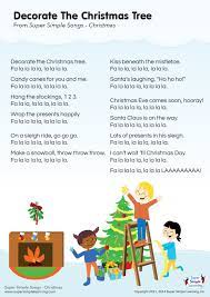 O Christmas Tree Lyrics Decorate The Christmas Tree Lyrics Poster Super Simple