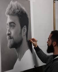 DANIEL RADCLIFFE, charcoal and graphite