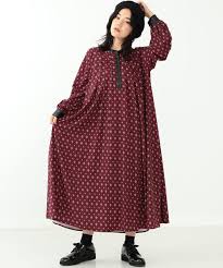 Carolina Carolina Glaser ワンピース オリジナル 小紋プリント ワンピース ワンピース Carolina Glaser カロリナ グレイサー のファッション